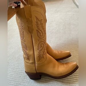 SOLD**** 1883 Yellow Tan Leather Cowboy cowgirl women’s boots